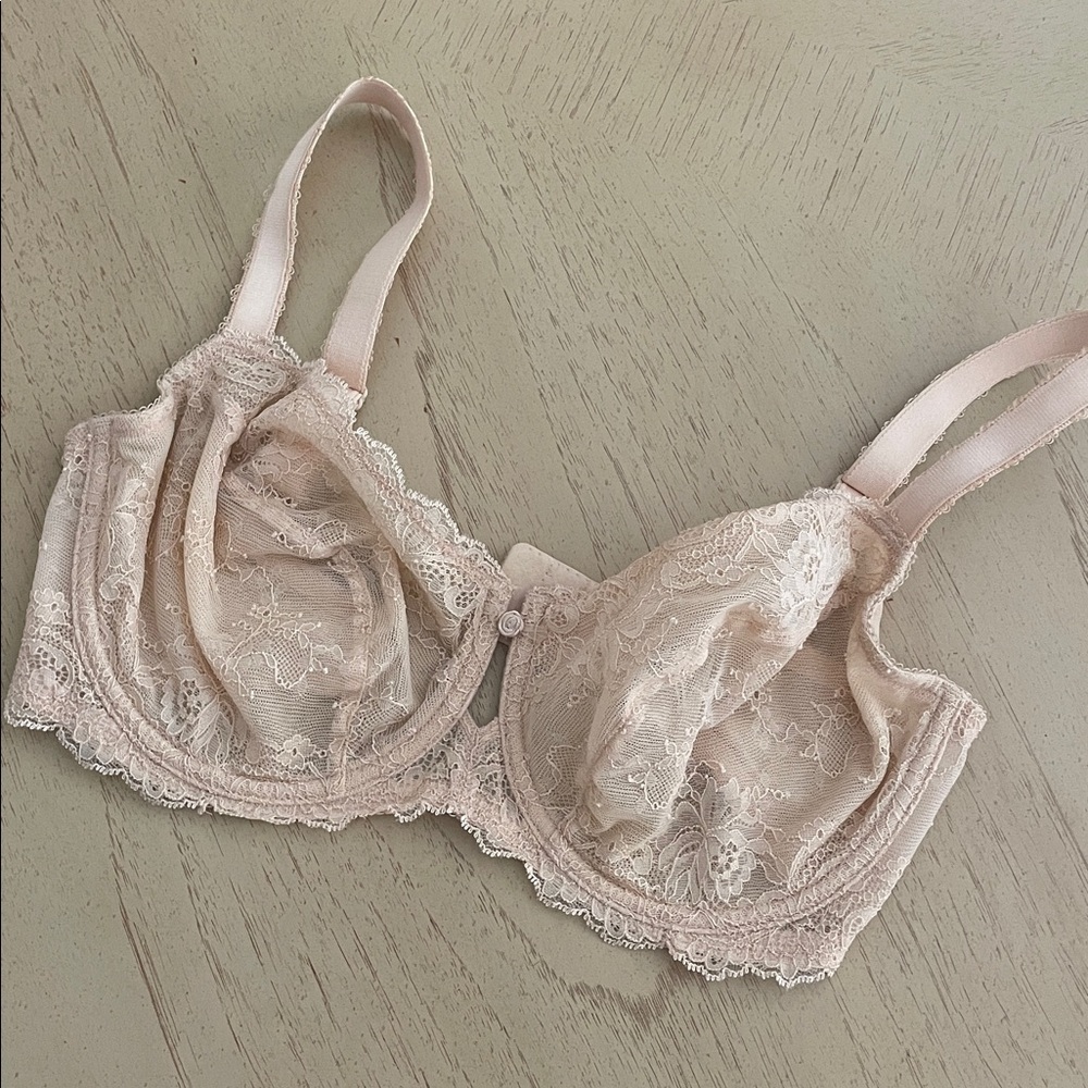 Wacoal 851155 Seduction Demi Underwire Bra Size 32G cream tan  Lace Discontinued - Picture 3 of 10